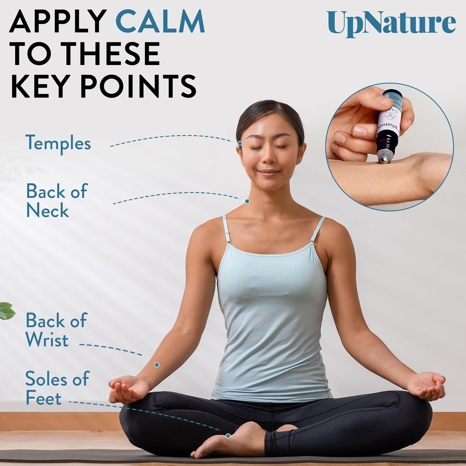 UpNature Calm Essential Oil Roll On - Stocking Stuffers for Teen Girls and Women - 100% Natural Stress Relief Aromatherapy Blend - Relaxation Self Care Gifts for Women