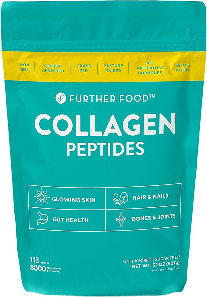 Further Food Collagen Peptides Powder Supplement, 113 Servings (32oz)